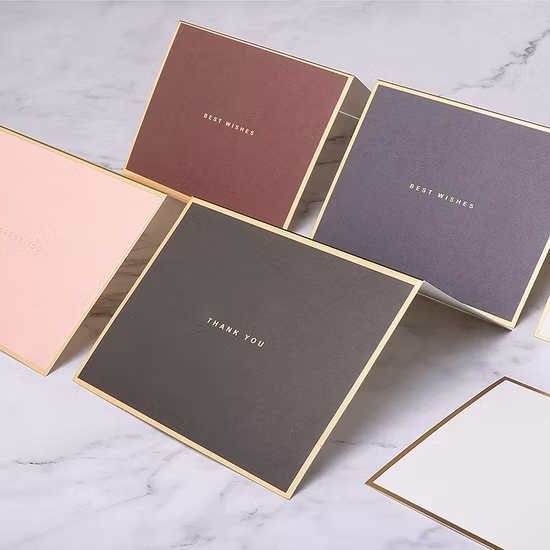 봉투와 도매 럭셔리 사용자 정의 인쇄 친환경 초대장 빈 접힌 인사말 카드