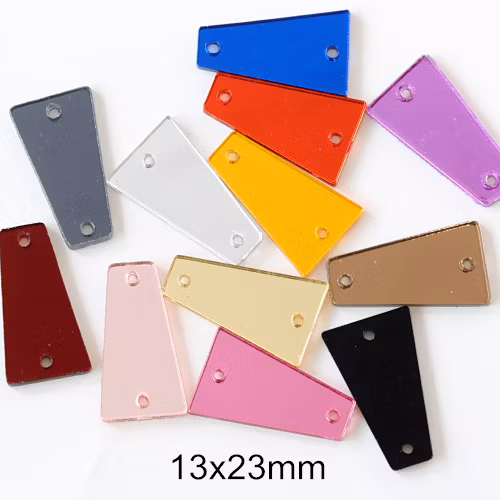 거울 라인스톤에 평평한 뒷면 아크릴 보석을 꿰매세요