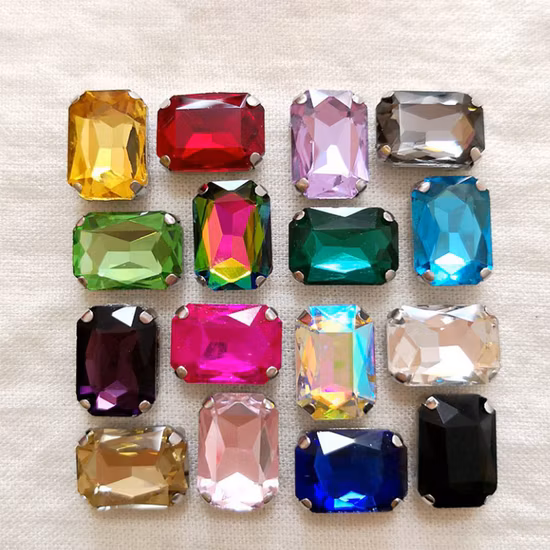 아크릴 라인스톤 다채로운 보트 모양 편평한 뒤 아크릴 돌 아크릴 보석 돌