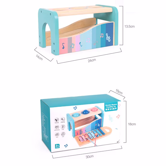 아기 교육 몬테소리 장난감을 위한 유아 뮤지컬 아기 나무 장난감