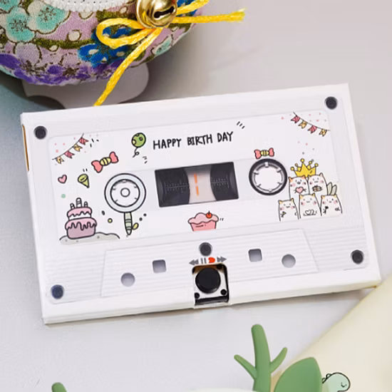 휴일 인사말 카드 감사 카드 고품질 생일 축하 카드 테이프 레코더 카드