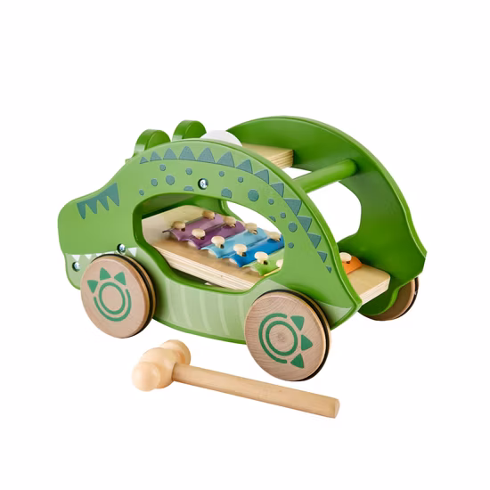 아이 재미 있는 나무 두드리는 장난감을 따라 뮤지컬 당기기