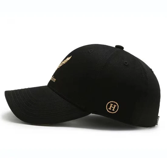 자수 로고가 있는 도매 낮은 MOQ 블랙 스포츠 골프 야구 모자를 사용자 정의하세요